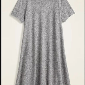 Old Navy Heather Gray T-Shirt Mini Dress in Size Medium